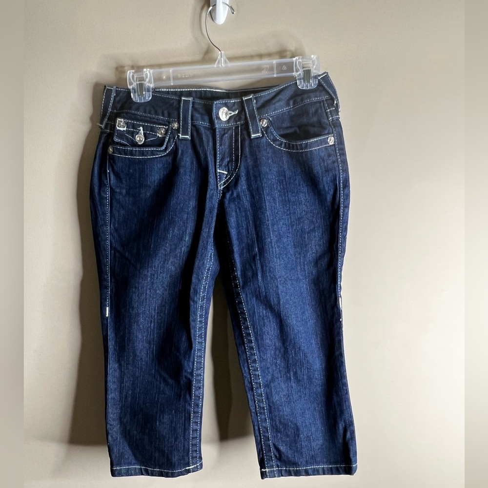 True religion dark wash crop size 27